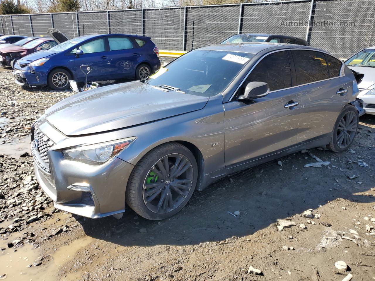 2018 Infiniti Q50 Luxe Gray vin: JN1EV7AR0JM434638