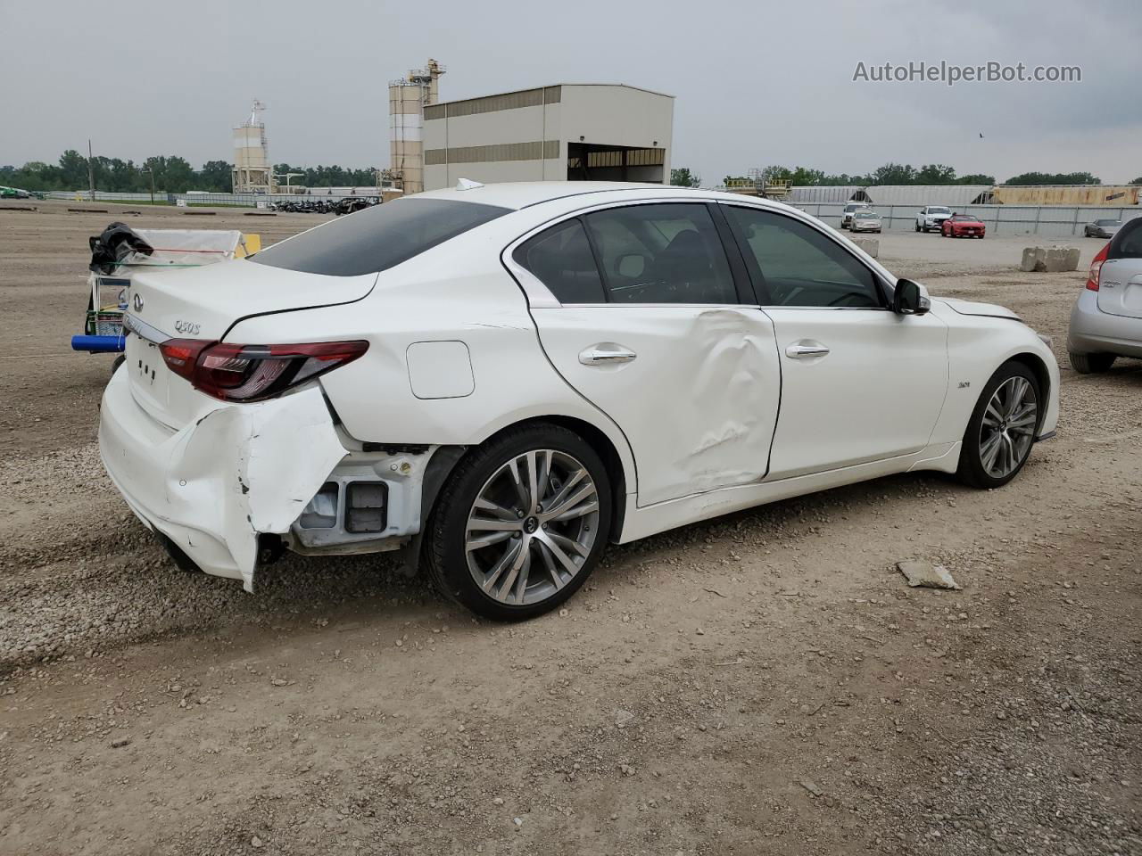 2018 Infiniti Q50 Luxe White vin: JN1EV7AR0JM436079