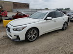 2018 Infiniti Q50 Luxe Белый vin: JN1EV7AR0JM436079