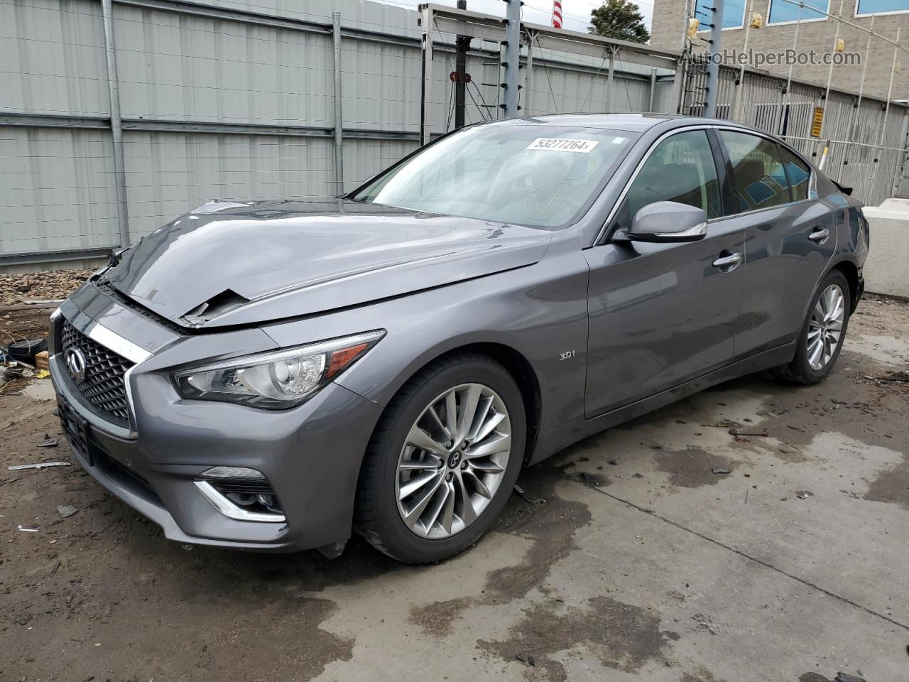 2018 Infiniti Q50 Luxe Серый vin: JN1EV7AR0JM442822