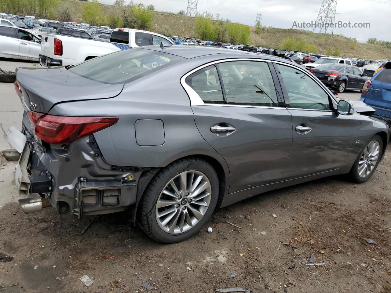 2018 Infiniti Q50 Luxe Gray vin: JN1EV7AR0JM442822