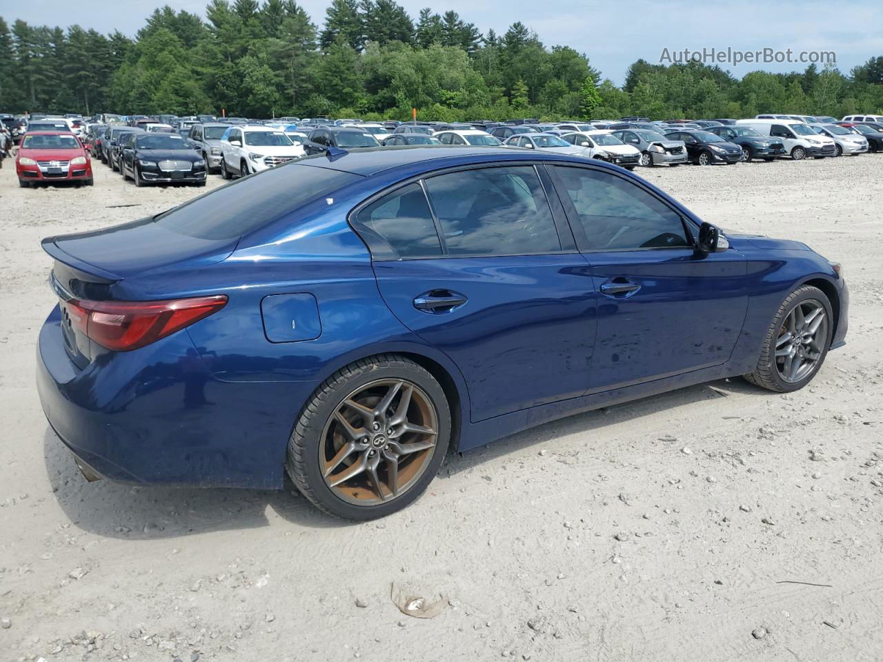 2018 Infiniti Q50 Luxe Blue vin: JN1EV7AR0JM445591