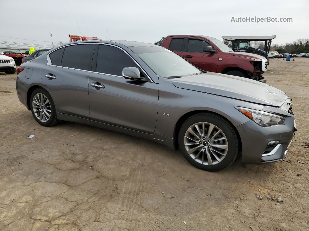 2019 Infiniti Q50 Luxe Gray vin: JN1EV7AR0KM552044