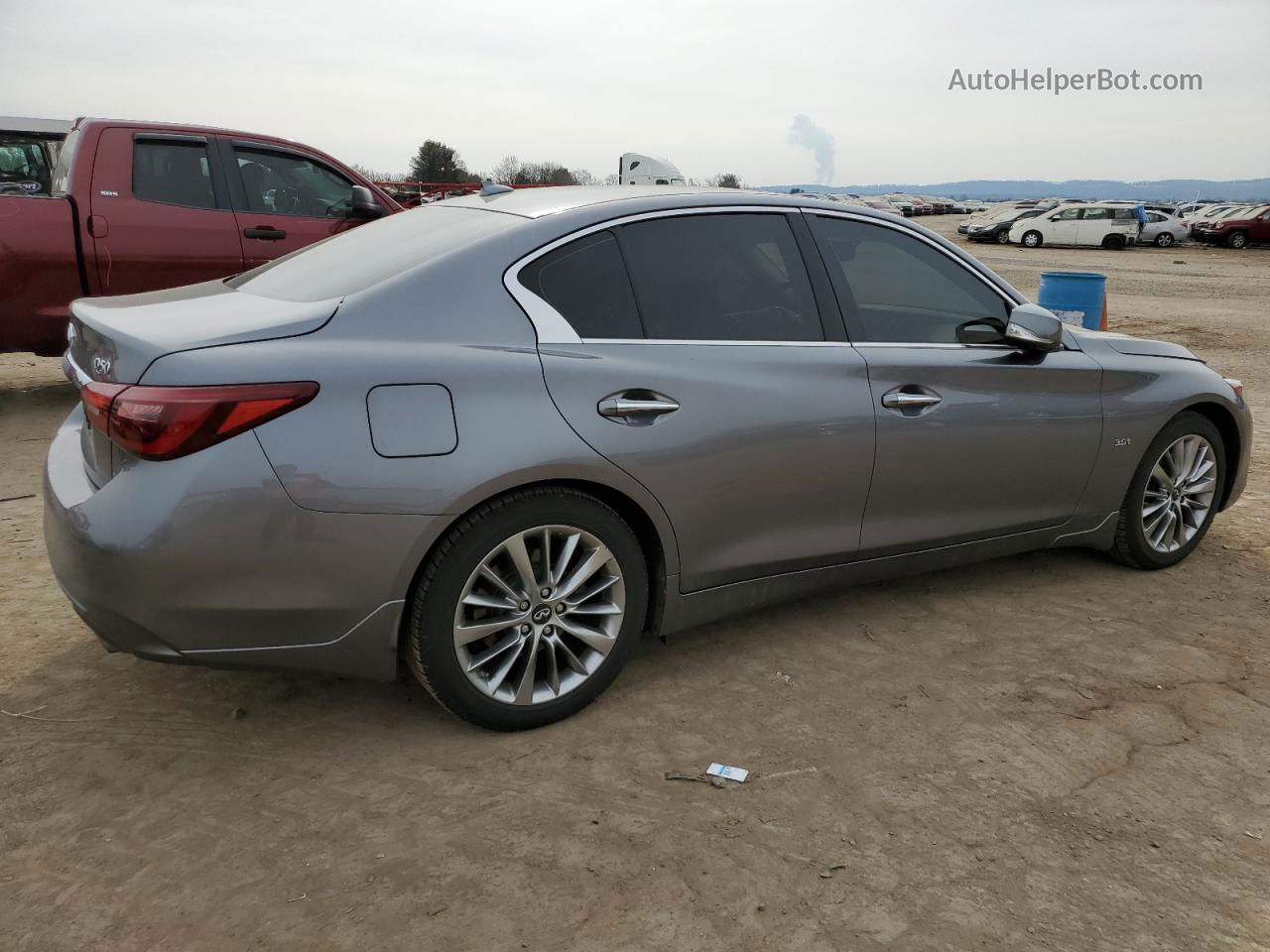 2019 Infiniti Q50 Luxe Gray vin: JN1EV7AR0KM552044