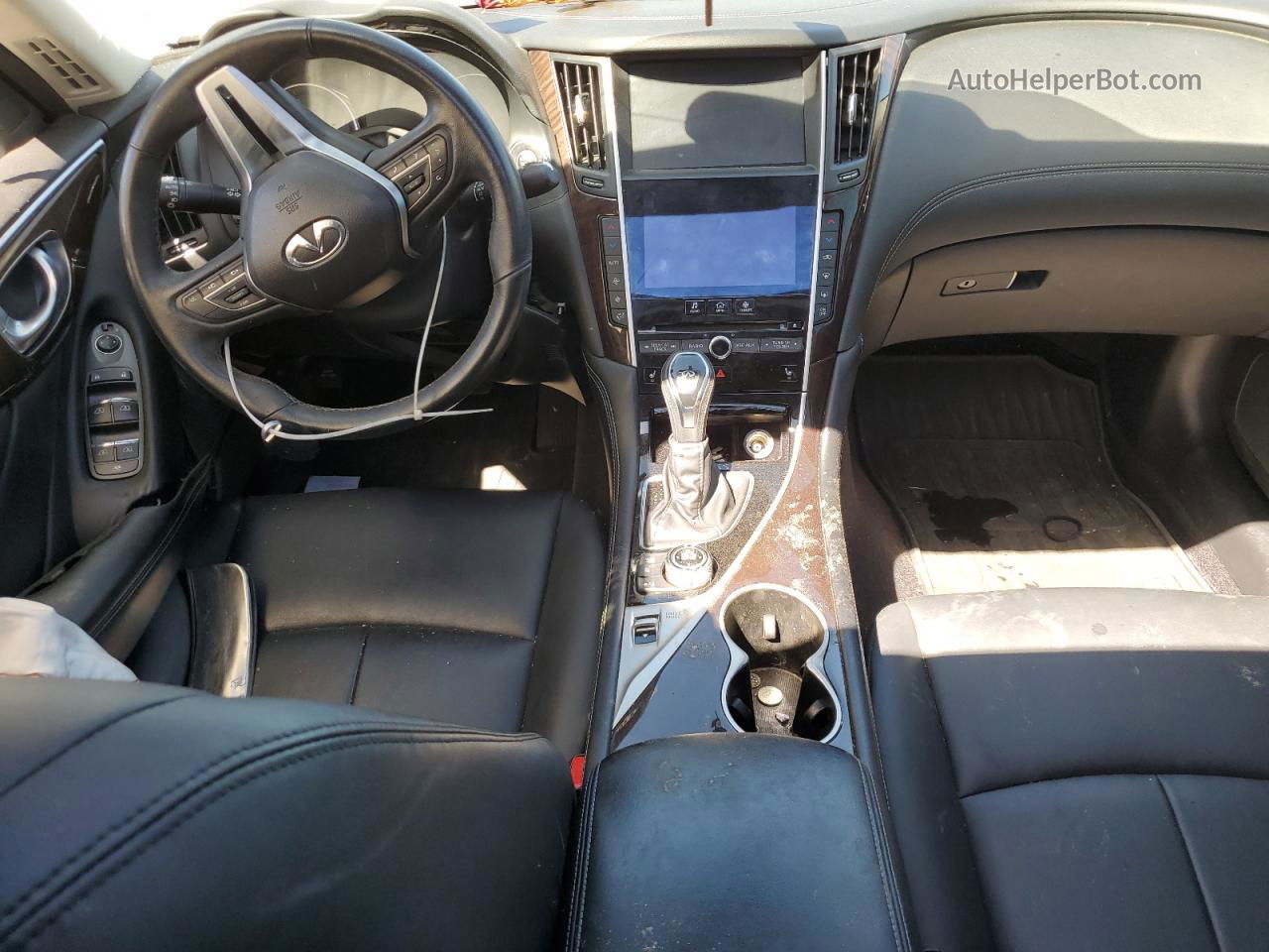 2019 Infiniti Q50 Luxe White vin: JN1EV7AR0KM552500