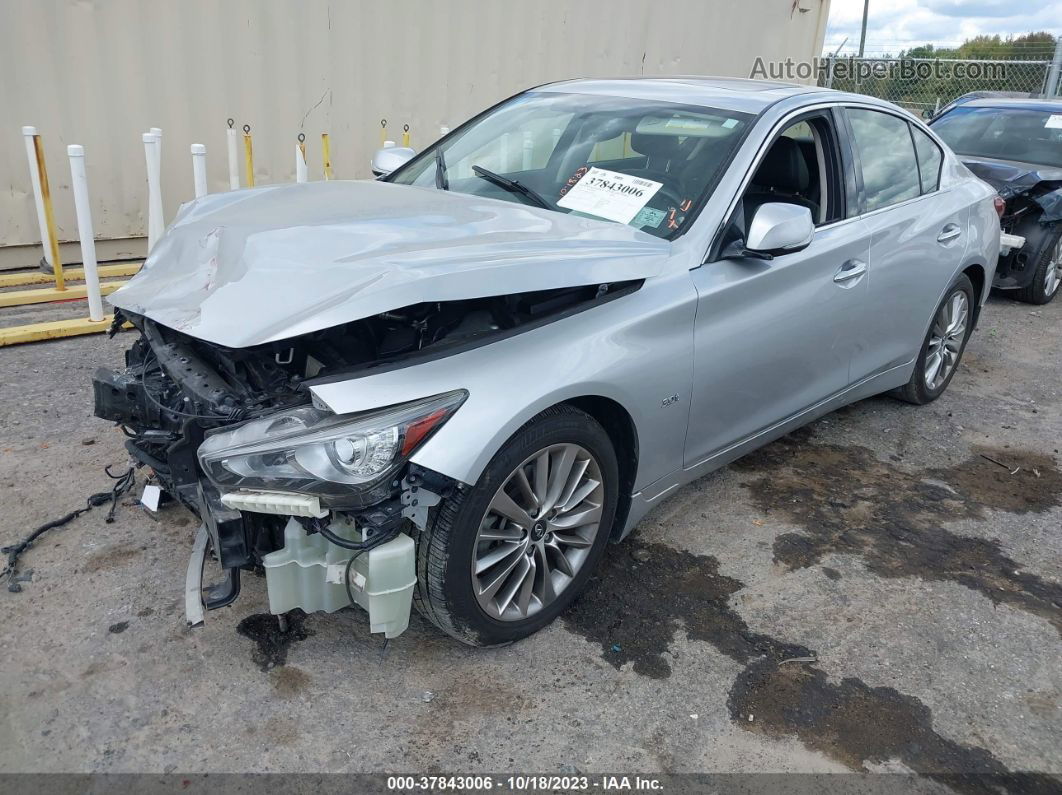 2019 Infiniti Q50 3.0t Luxe Silver vin: JN1EV7AR0KM558863