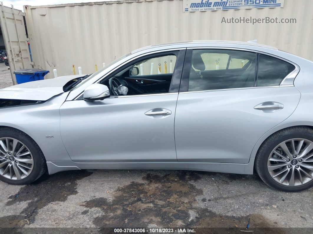 2019 Infiniti Q50 3.0t Luxe Silver vin: JN1EV7AR0KM558863