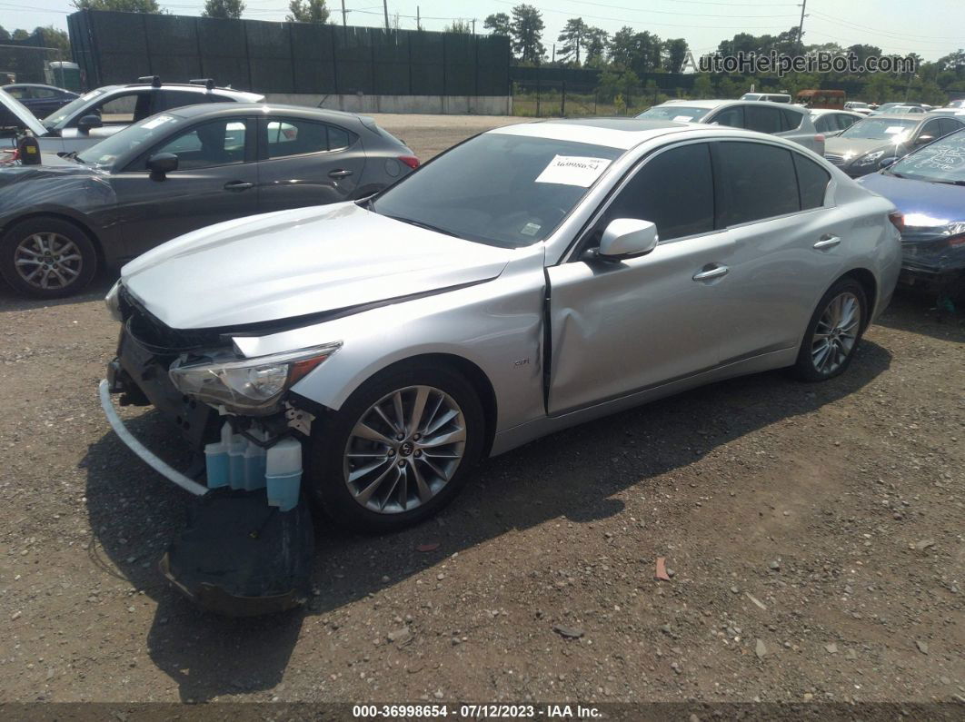 2019 Infiniti Q50 3.0t Luxe Silver vin: JN1EV7AR0KM559219