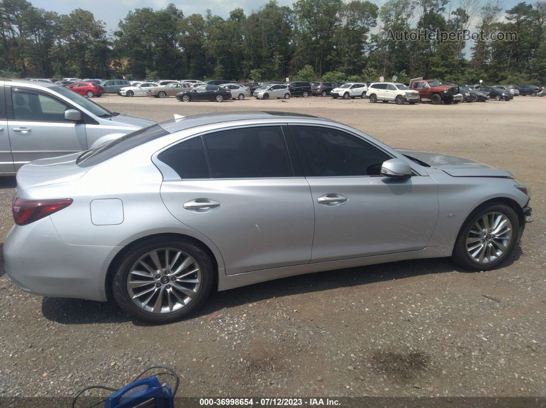 2019 Infiniti Q50 3.0t Luxe Серебряный vin: JN1EV7AR0KM559219