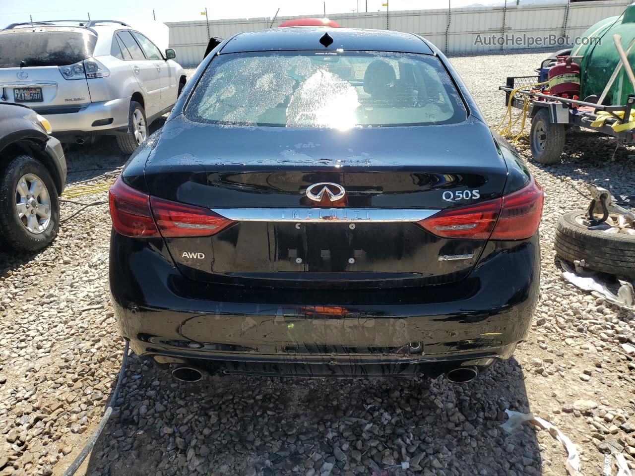 2019 Infiniti Q50 Luxe Black vin: JN1EV7AR0KM590938