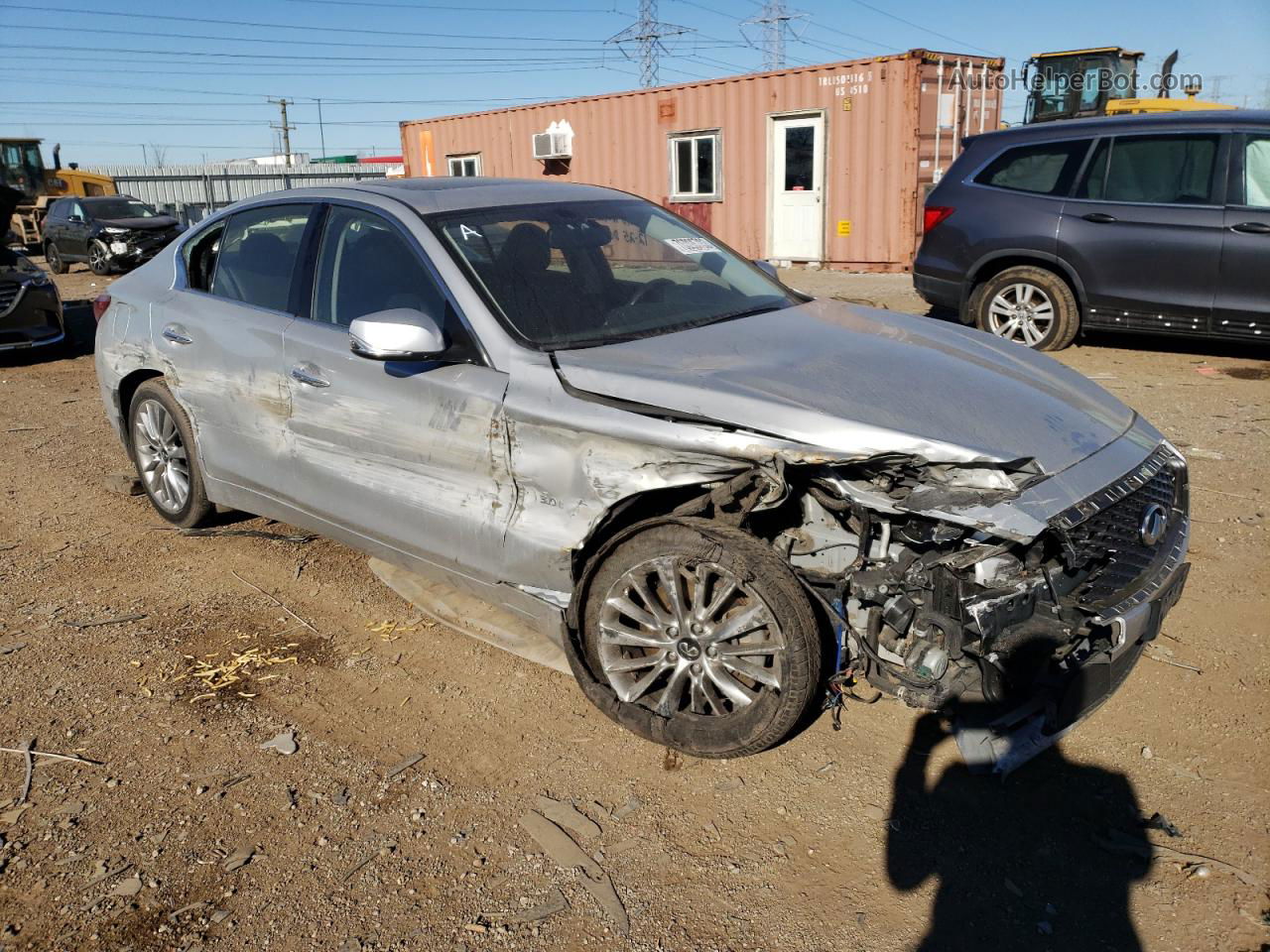 2019 Infiniti Q50 Luxe Silver vin: JN1EV7AR0KM591247