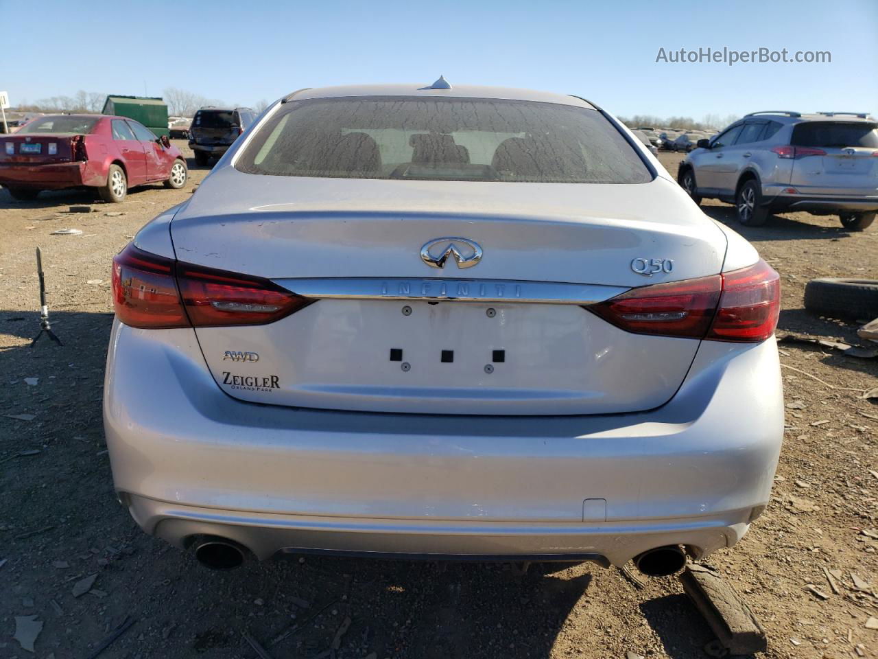 2019 Infiniti Q50 Luxe Silver vin: JN1EV7AR0KM591247