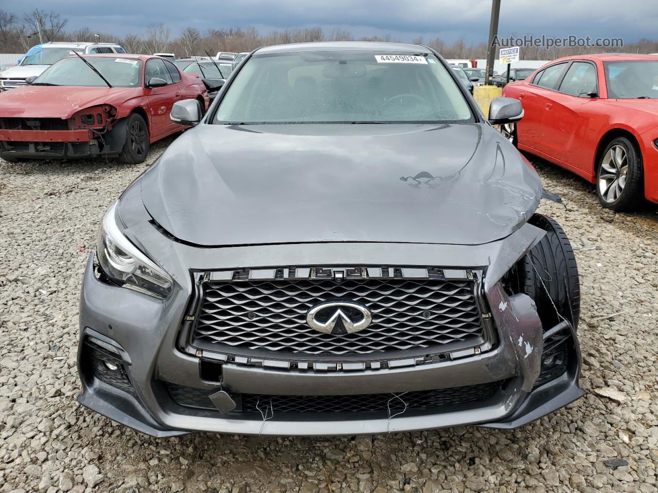 2019 Infiniti Q50 Luxe Серебряный vin: JN1EV7AR0KM591569