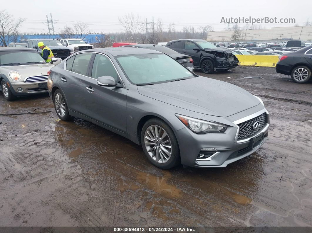 2019 Infiniti Q50 3.0t Luxe Gray vin: JN1EV7AR0KM592835