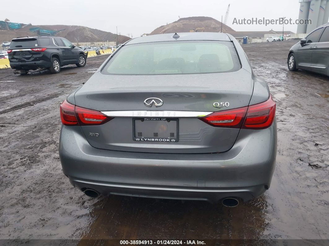 2019 Infiniti Q50 3.0t Luxe Gray vin: JN1EV7AR0KM592835