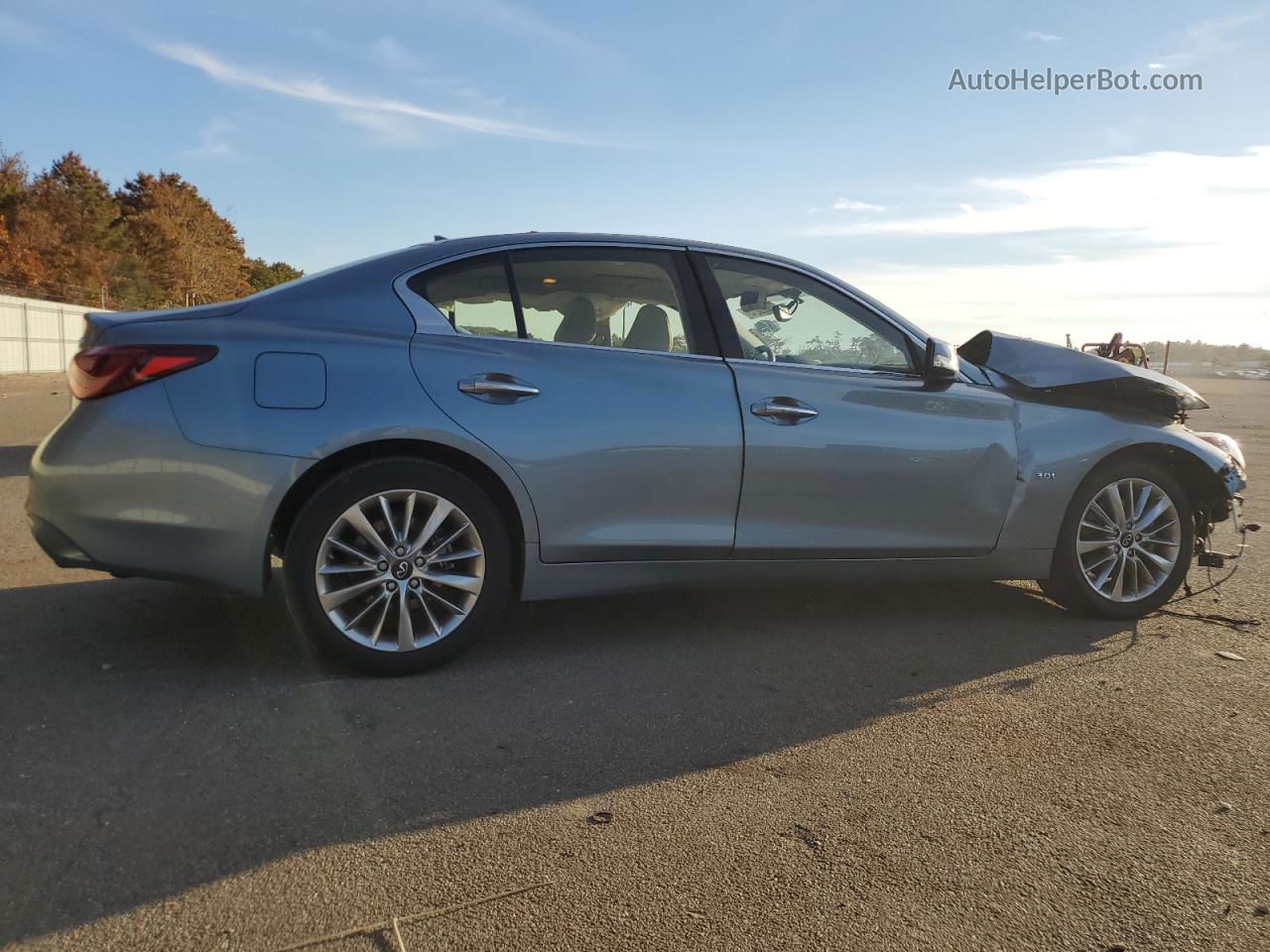 2019 Infiniti Q50 Luxe Gray vin: JN1EV7AR0KM593838