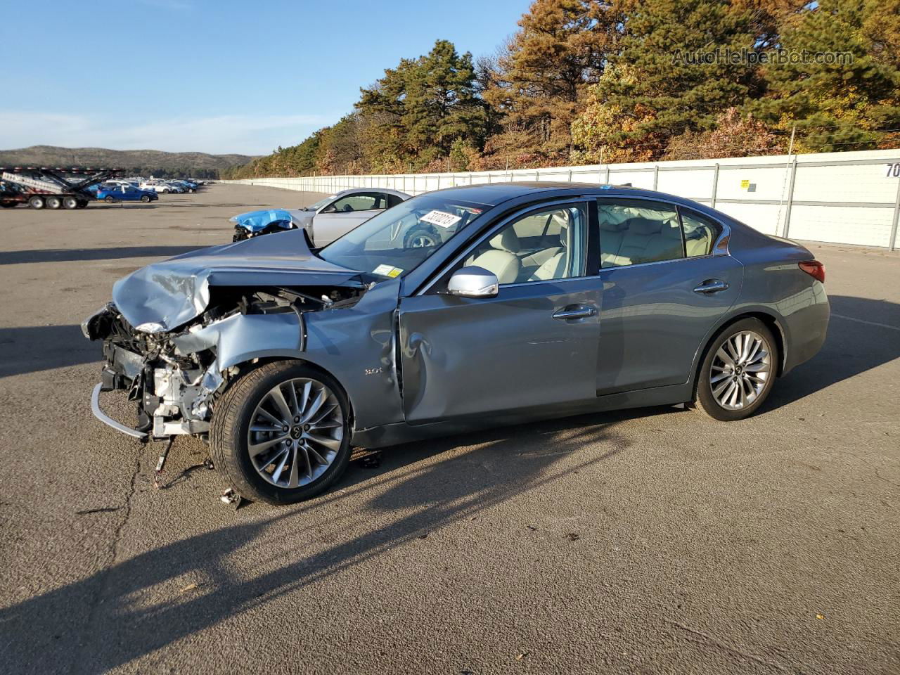 2019 Infiniti Q50 Luxe Gray vin: JN1EV7AR0KM593838