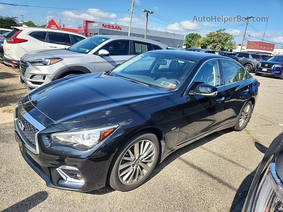 2019 Infiniti Q50 3.0t Luxe Черный vin: JN1EV7AR0KM594181