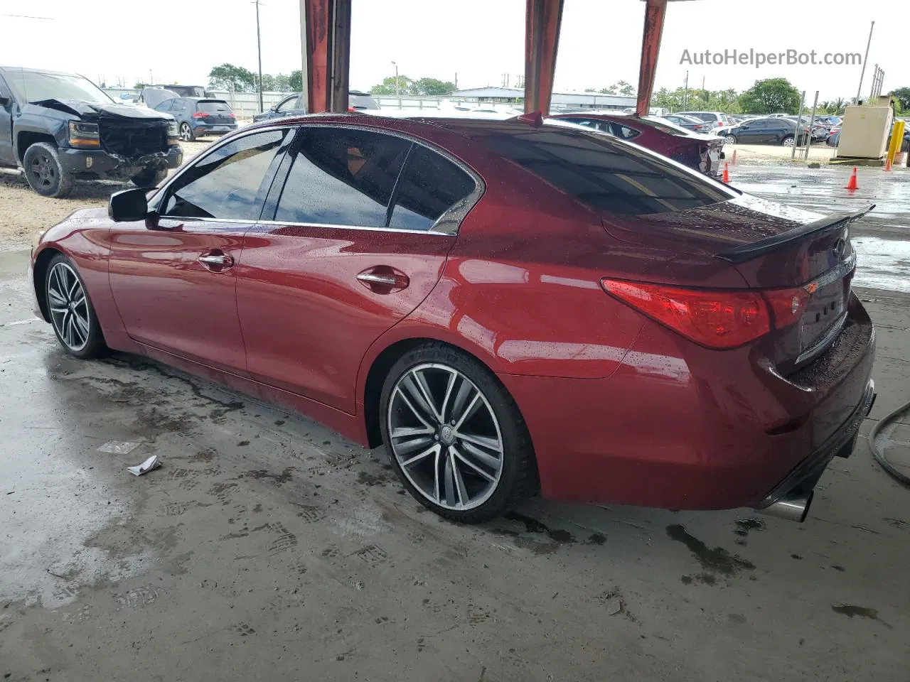 2016 Infiniti Q50 Premium Burgundy vin: JN1EV7AR1GM340423