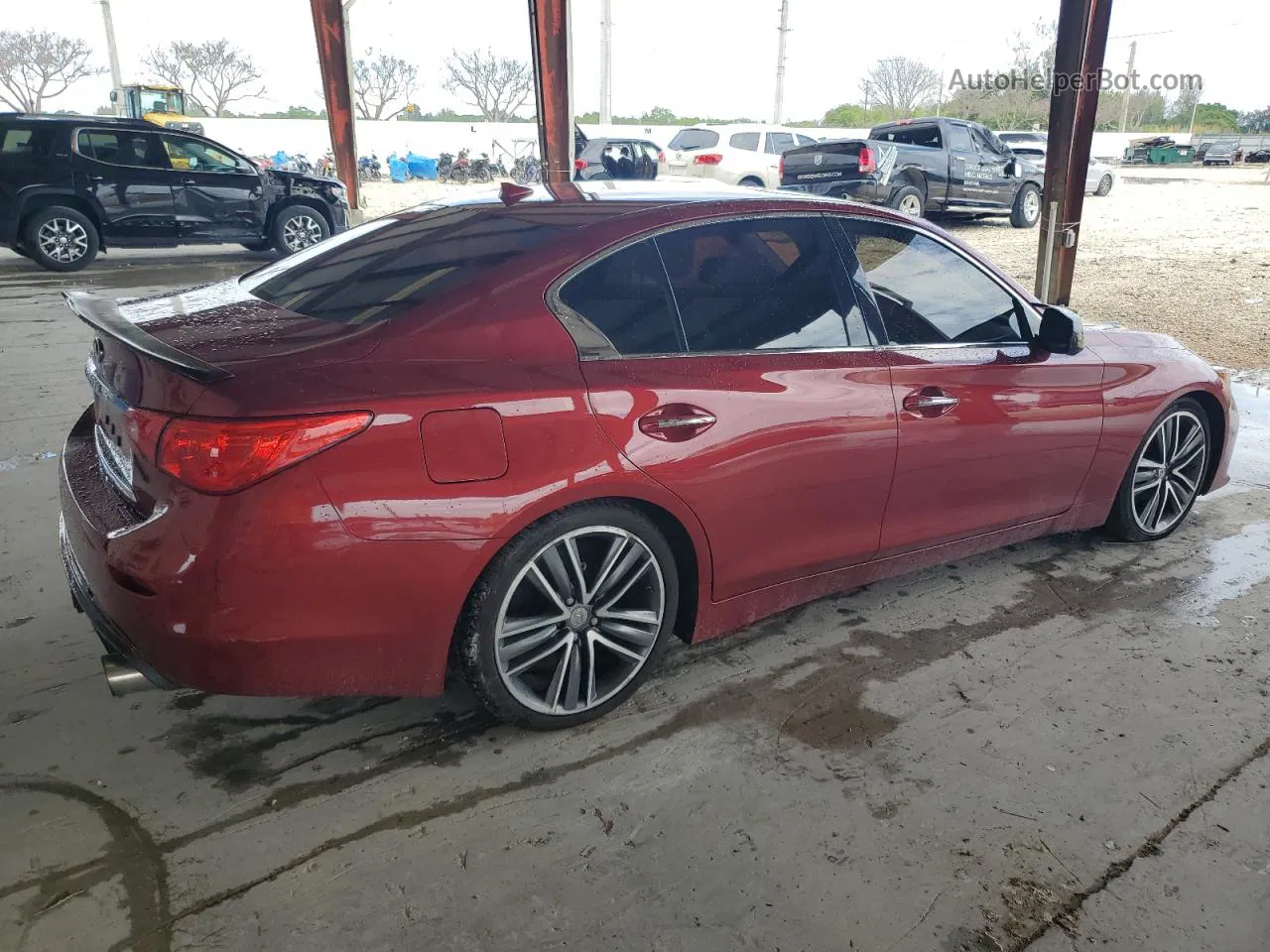 2016 Infiniti Q50 Premium Burgundy vin: JN1EV7AR1GM340423