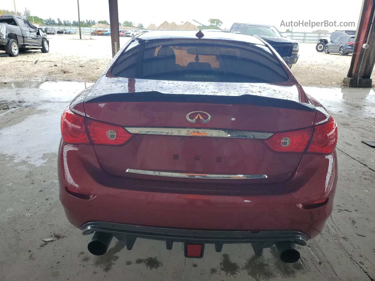 2016 Infiniti Q50 Premium Burgundy vin: JN1EV7AR1GM340423