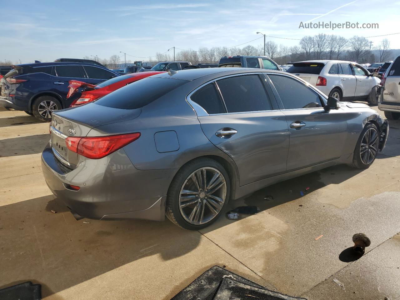 2016 Infiniti Q50 Premium Gray vin: JN1EV7AR1GM340681