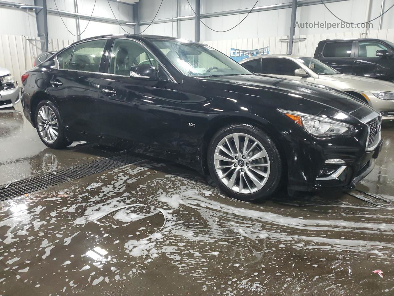 2018 Infiniti Q50 Luxe Black vin: JN1EV7AR1JM437760