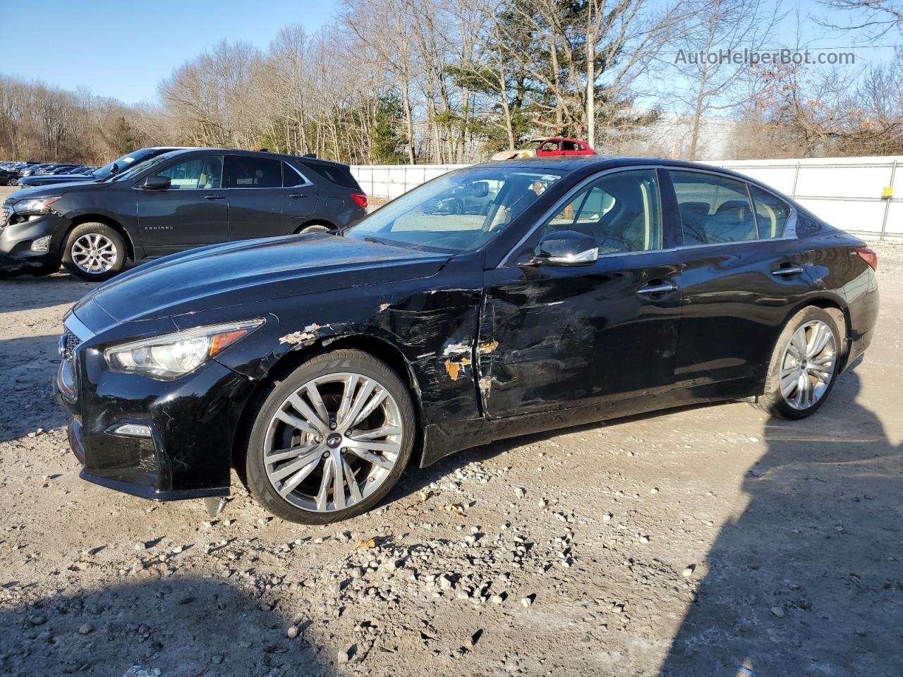 2018 Infiniti Q50 Luxe Черный vin: JN1EV7AR1JM439086