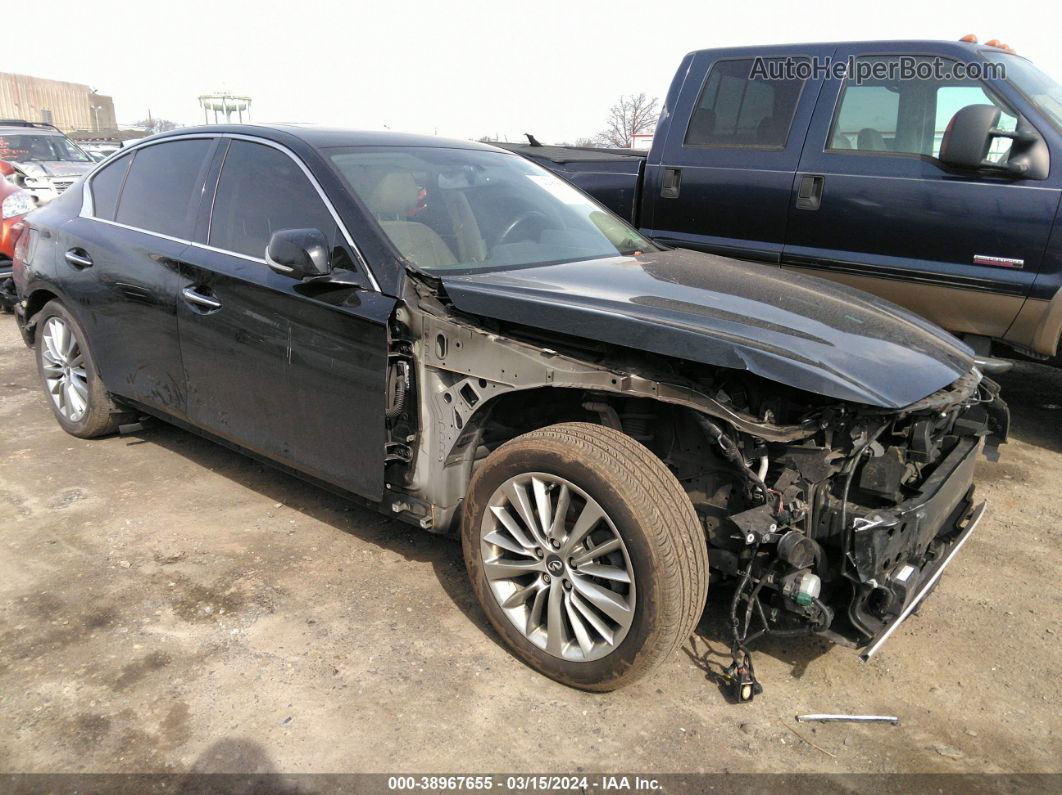 2018 Infiniti Q50 3.0t Luxe Черный vin: JN1EV7AR1JM443042