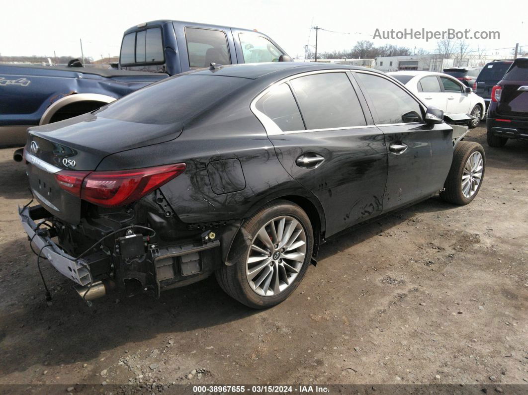 2018 Infiniti Q50 3.0t Luxe Черный vin: JN1EV7AR1JM443042