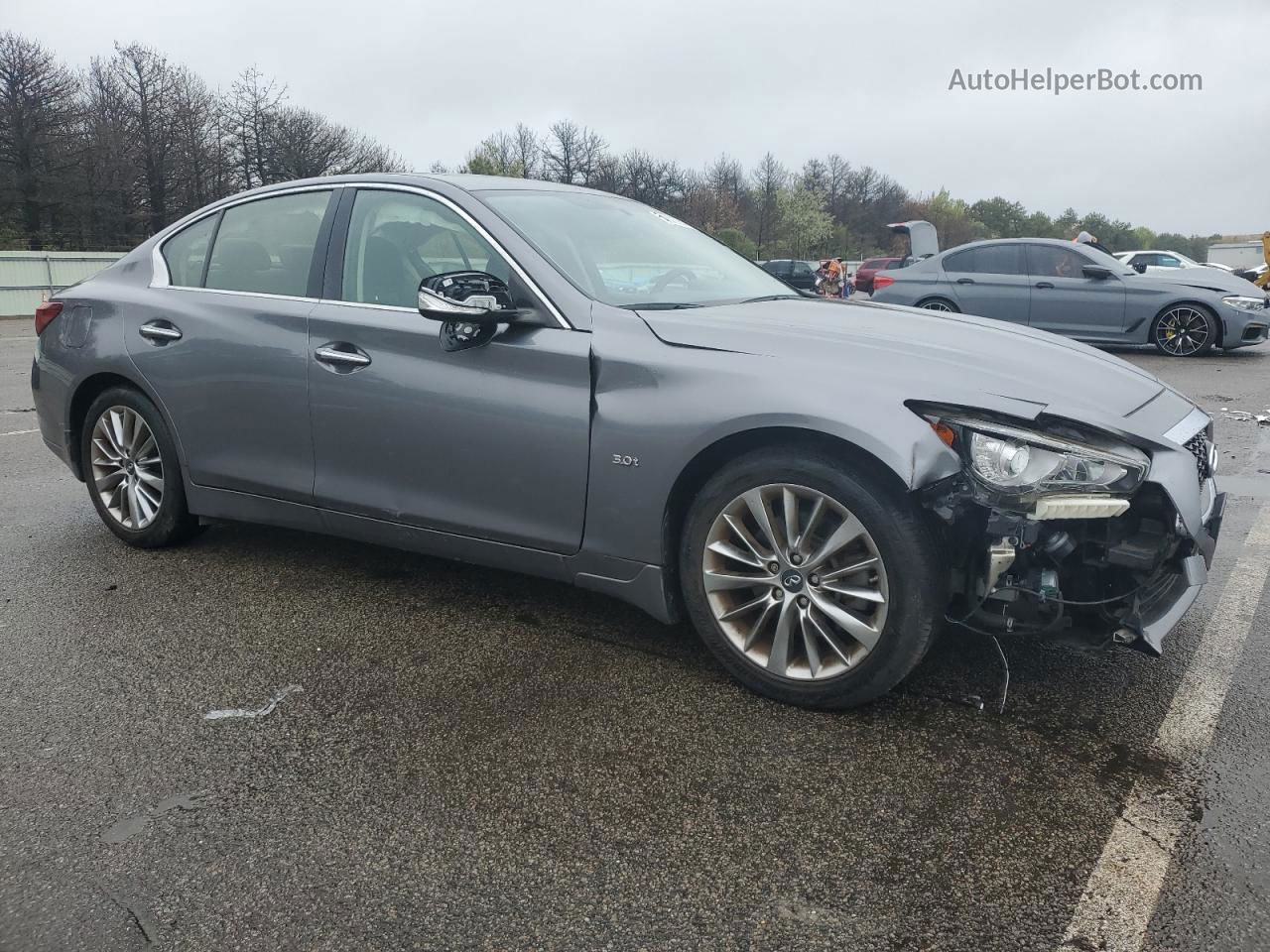 2018 Infiniti Q50 Luxe Silver vin: JN1EV7AR1JM611262