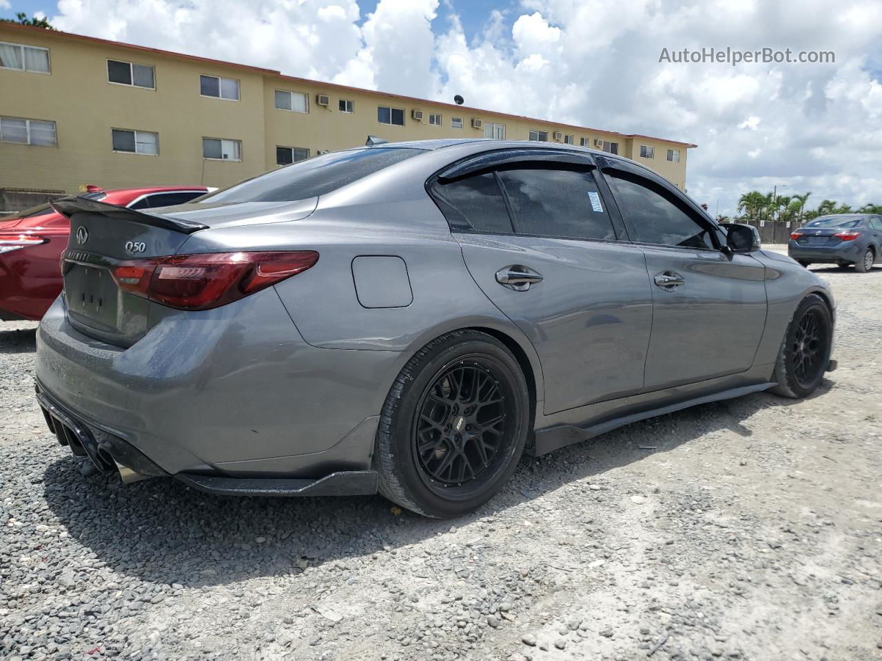 2018 Infiniti Q50 Luxe Gray vin: JN1EV7AR1JM611696