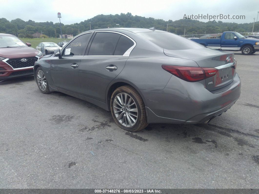 2018 Infiniti Q50 3.0t Luxe Gray vin: JN1EV7AR1JM612136