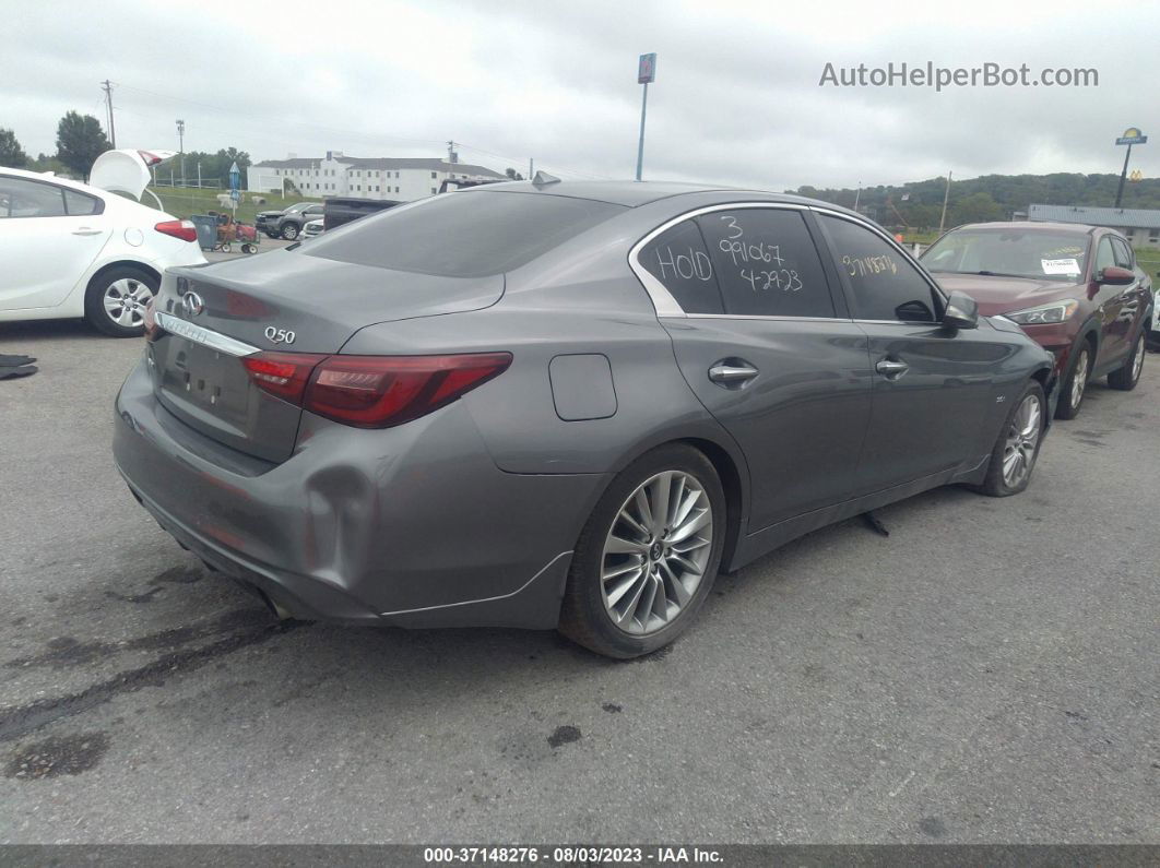 2018 Infiniti Q50 3.0t Luxe Gray vin: JN1EV7AR1JM612136