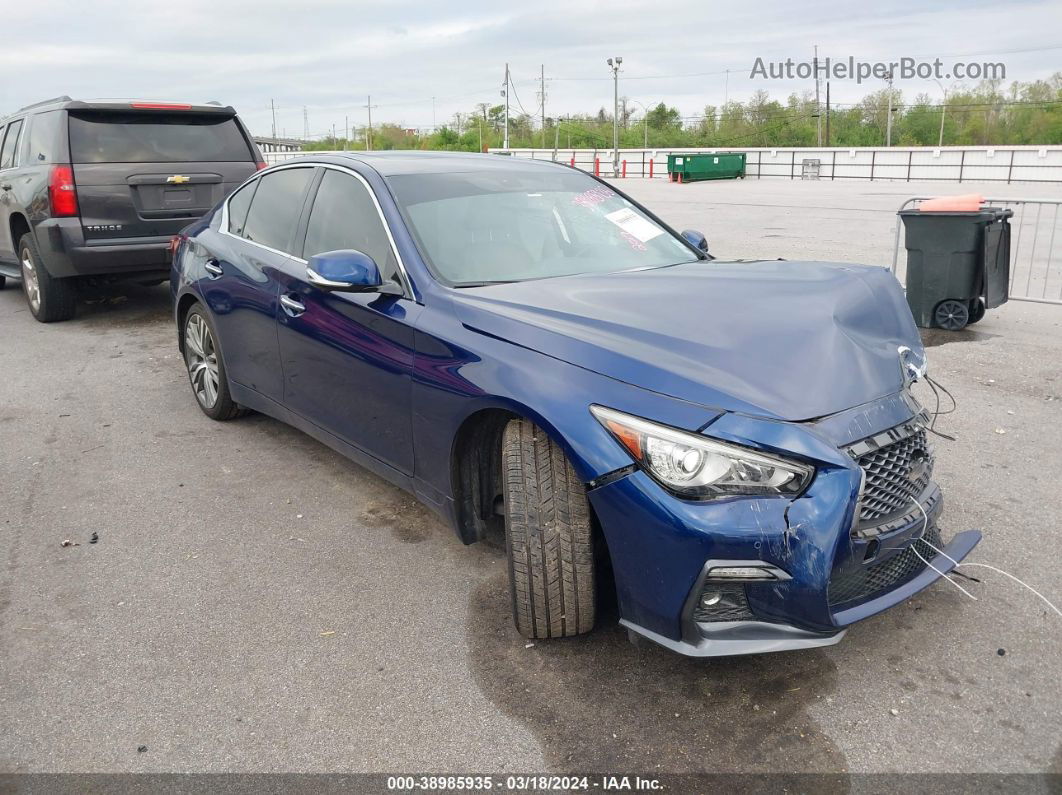 2019 Infiniti Q50 3.0t Sport Синий vin: JN1EV7AR1KM551372