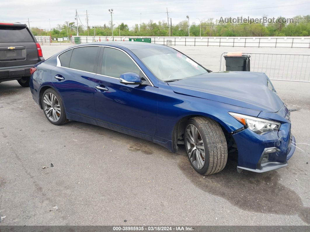 2019 Infiniti Q50 3.0t Sport Синий vin: JN1EV7AR1KM551372