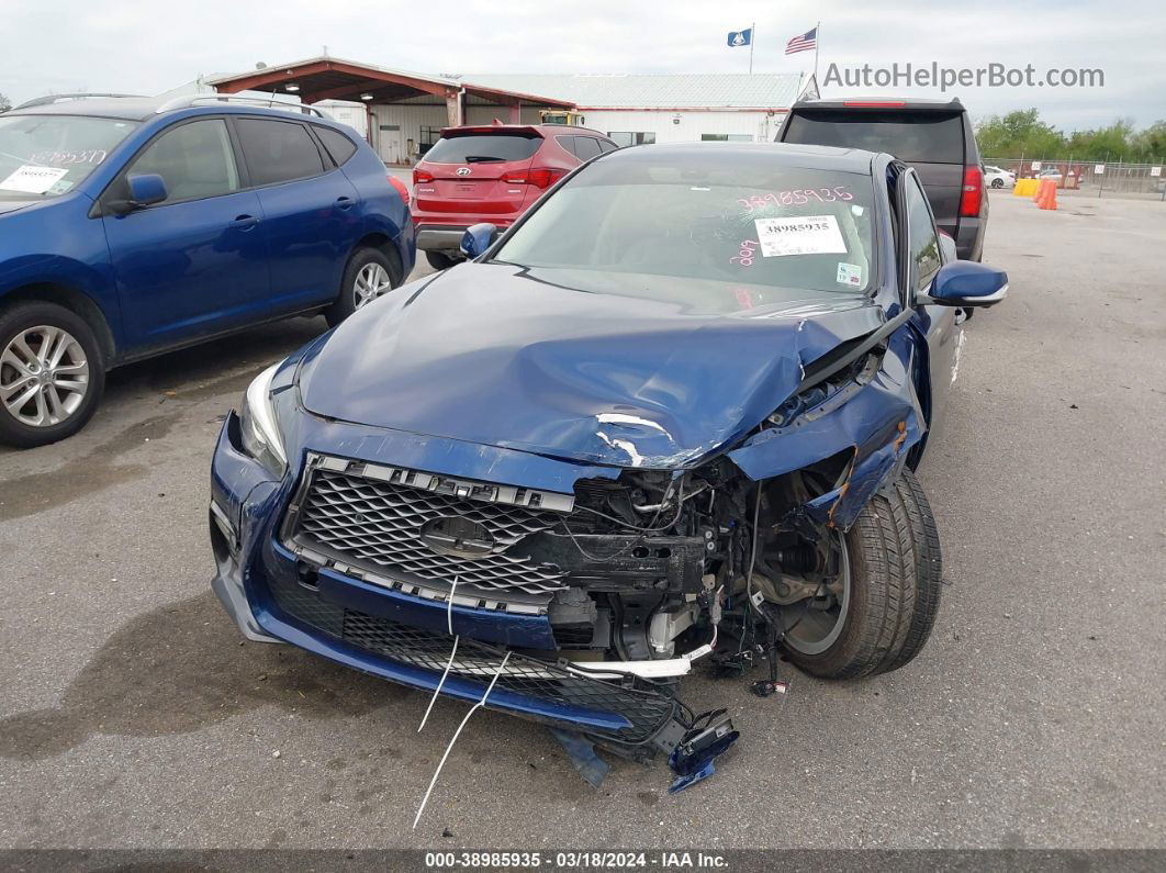 2019 Infiniti Q50 3.0t Sport Blue vin: JN1EV7AR1KM551372