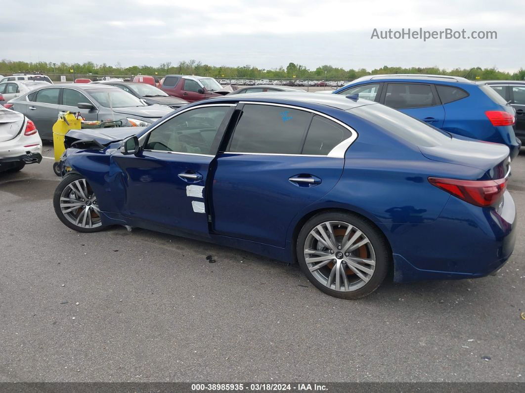 2019 Infiniti Q50 3.0t Sport Blue vin: JN1EV7AR1KM551372