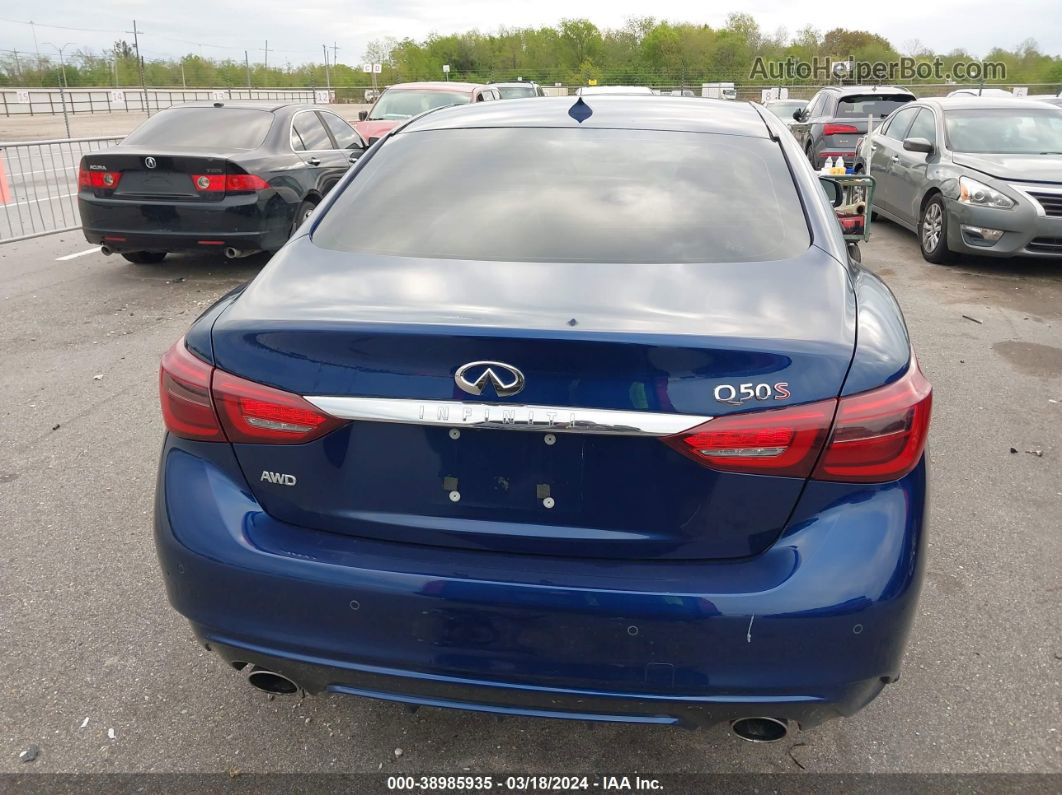 2019 Infiniti Q50 3.0t Sport Blue vin: JN1EV7AR1KM551372