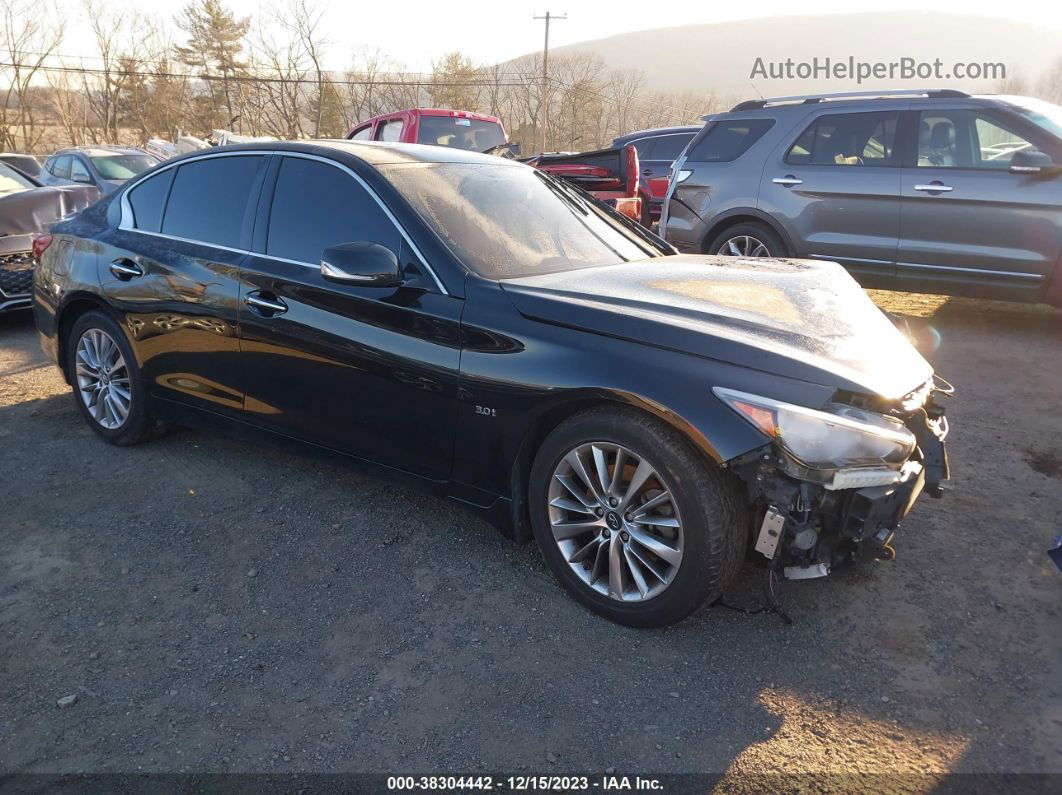 2019 Infiniti Q50 3.0t Luxe Черный vin: JN1EV7AR1KM552120