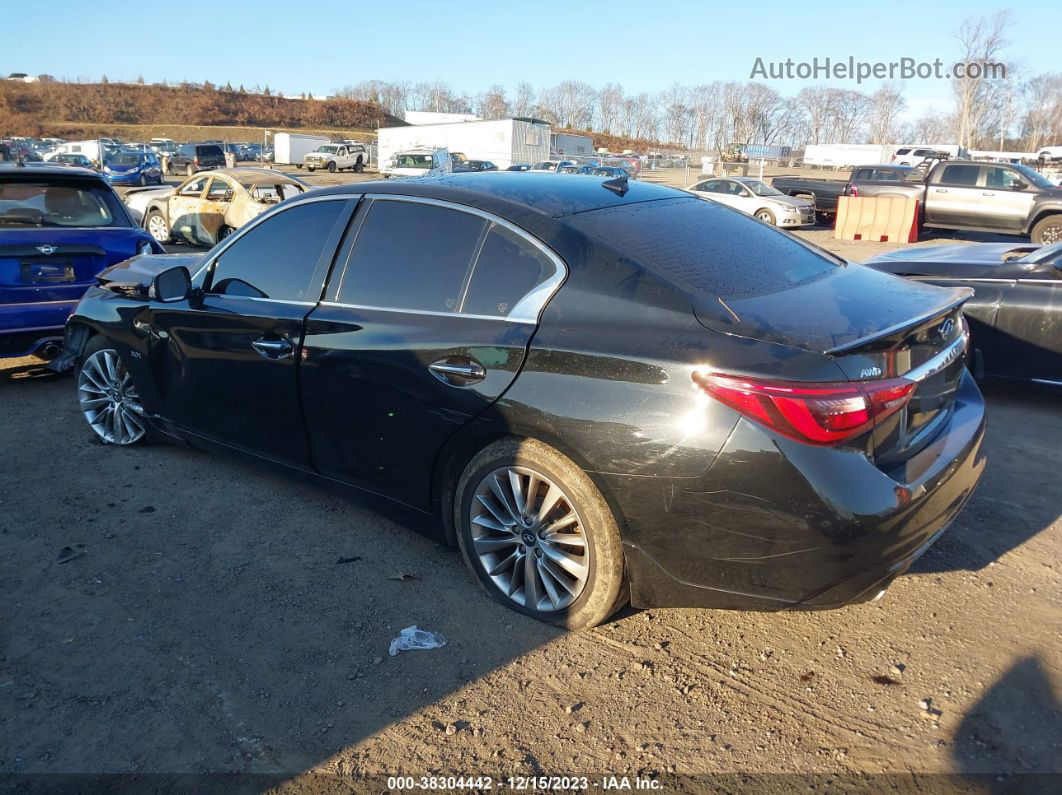 2019 Infiniti Q50 3.0t Luxe Черный vin: JN1EV7AR1KM552120