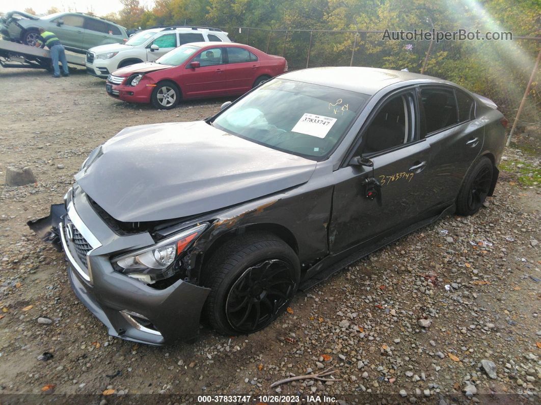 2019 Infiniti Q50 3.0t Luxe Gray vin: JN1EV7AR1KM552974