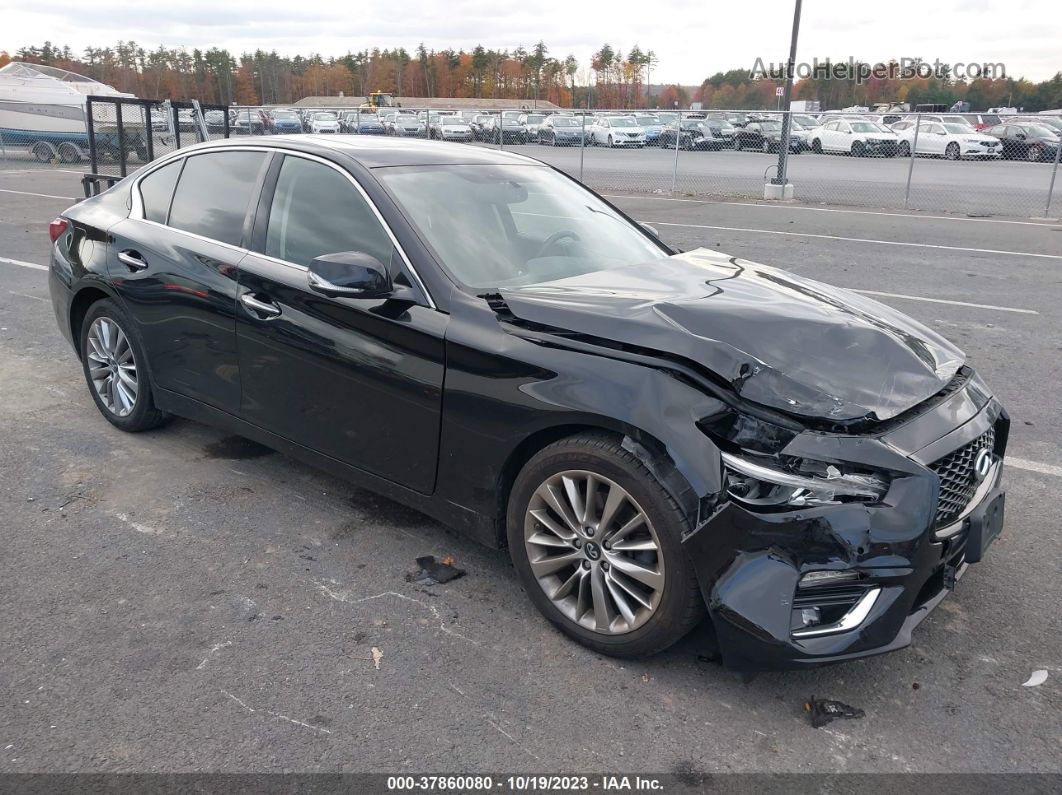 2019 Infiniti Q50 3.0t Luxe Черный vin: JN1EV7AR1KM553557