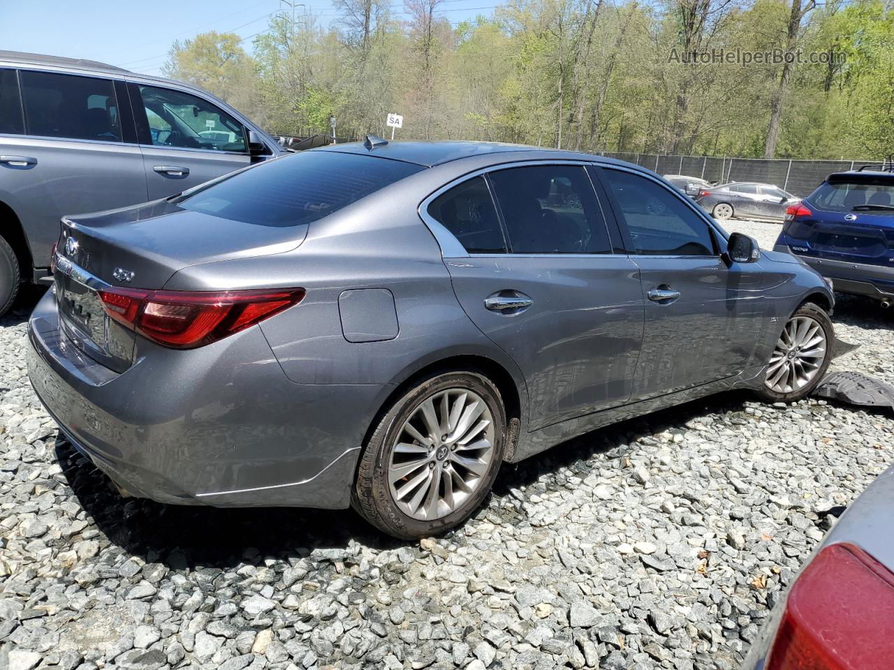 2019 Infiniti Q50 Luxe Gray vin: JN1EV7AR1KM553817