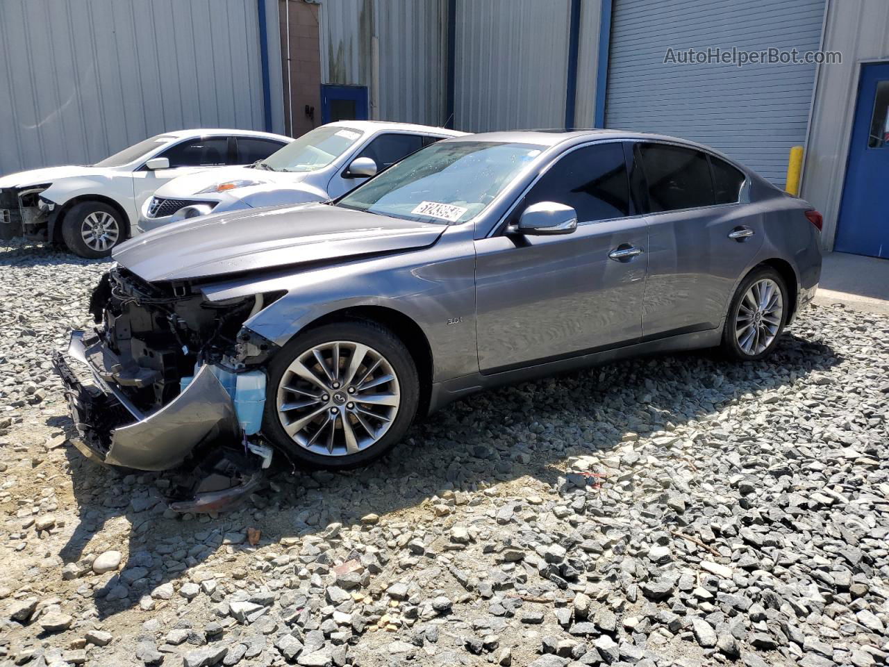 2019 Infiniti Q50 Luxe Серый vin: JN1EV7AR1KM553817