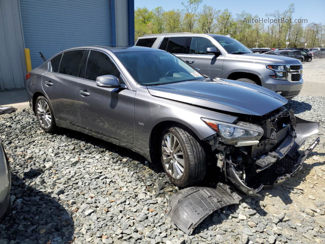 2019 Infiniti Q50 Luxe Серый vin: JN1EV7AR1KM553817