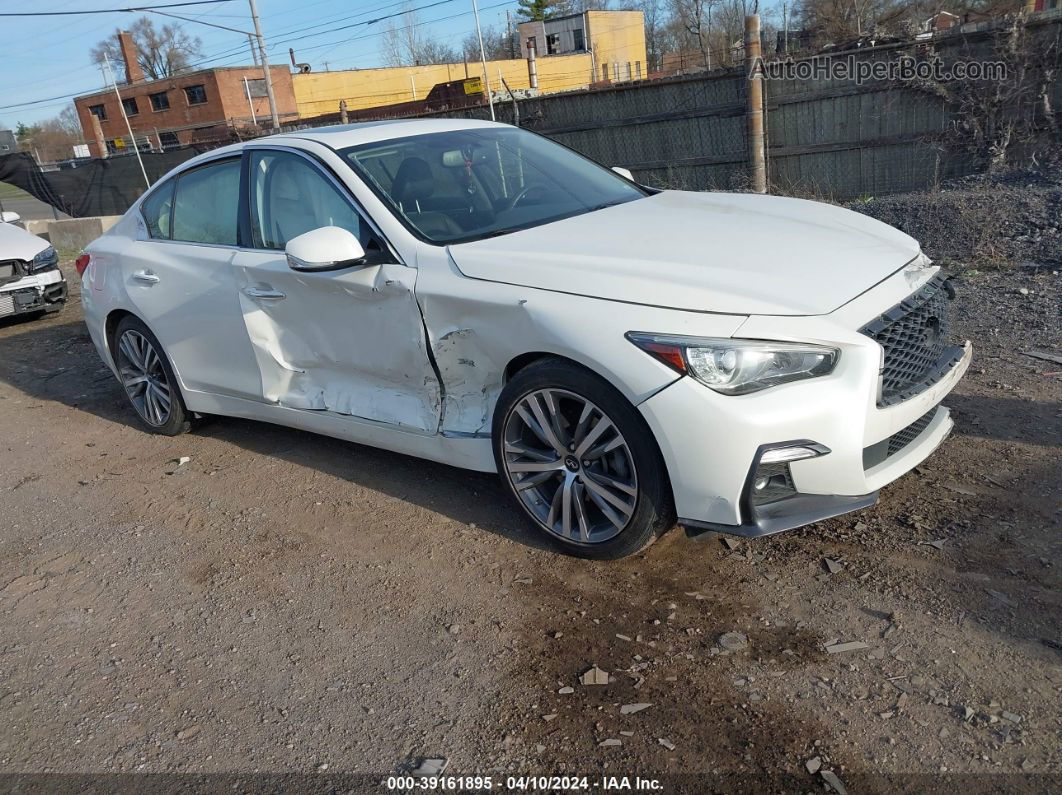 2019 Infiniti Q50 3.0t Luxe/3.0t Signature Edition/3.0t Sport White vin: JN1EV7AR1KM553896