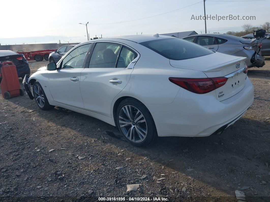 2019 Infiniti Q50 3.0t Luxe/3.0t Signature Edition/3.0t Sport White vin: JN1EV7AR1KM553896