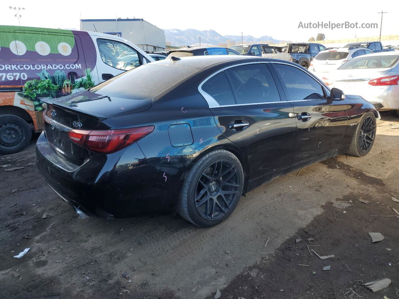 2019 Infiniti Q50 Luxe Black vin: JN1EV7AR1KM554854