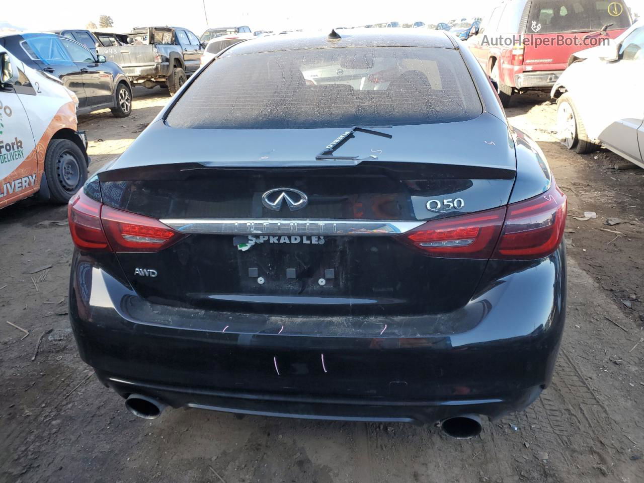 2019 Infiniti Q50 Luxe Black vin: JN1EV7AR1KM554854